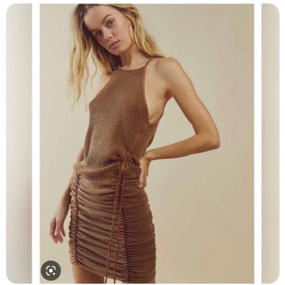 Free People Knit Ruched Dress - Picture 7 of 7